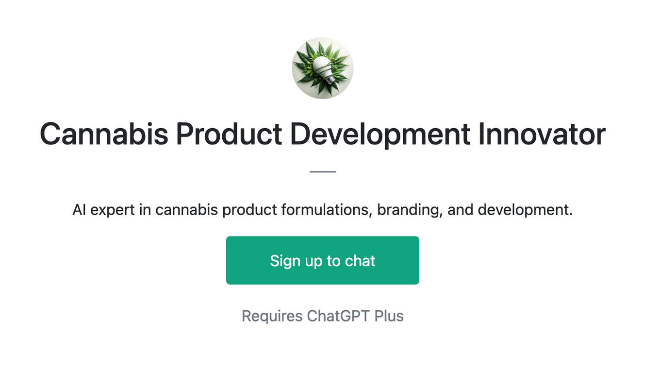 Cannabis Product Development Innovator Screenshot