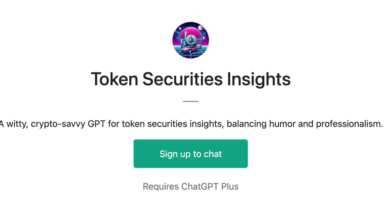 Token Securities Insights Screenshot