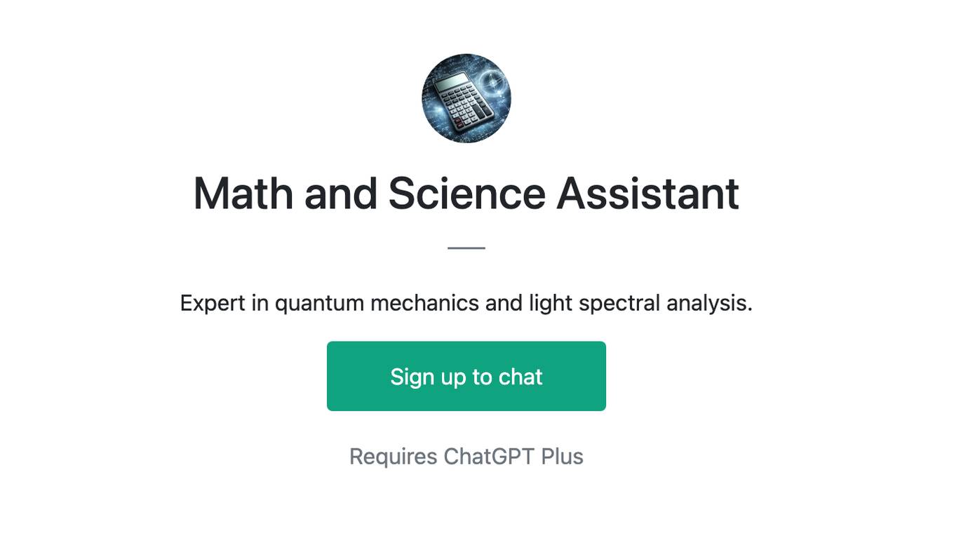 Math and Science Assistant Screenshot