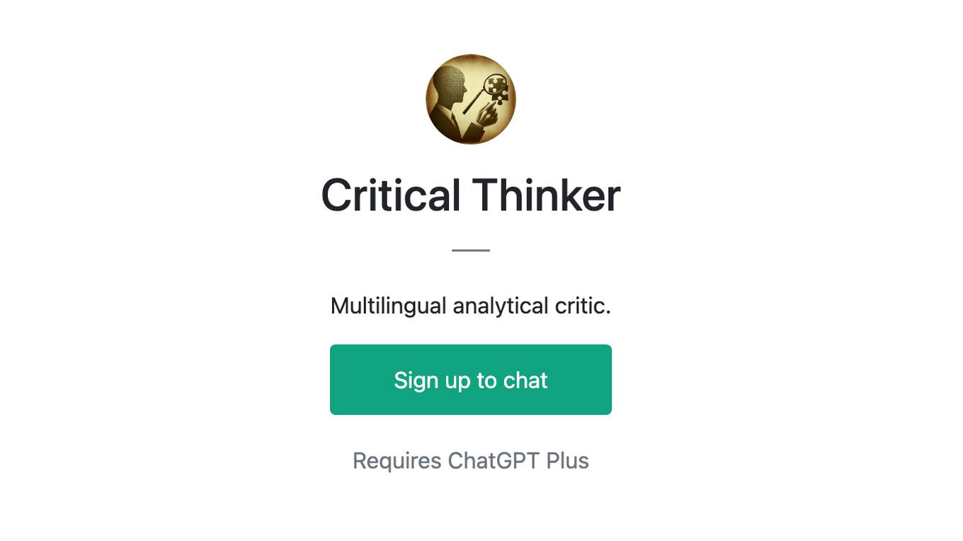 Critical Thinker Screenshot