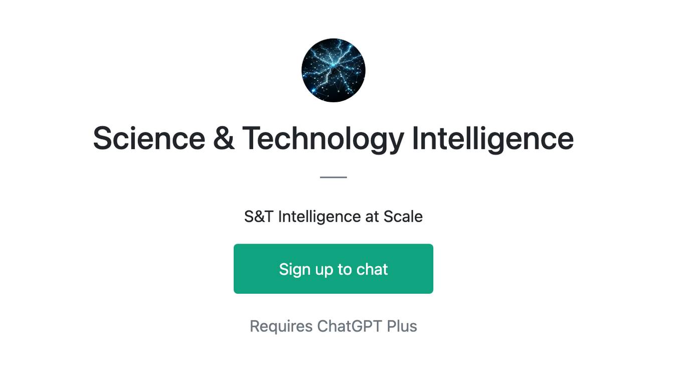 Science & Technology Intelligence Screenshot