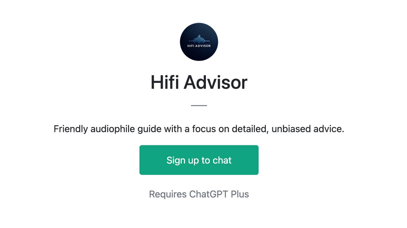 Hifi Advisor Screenshot