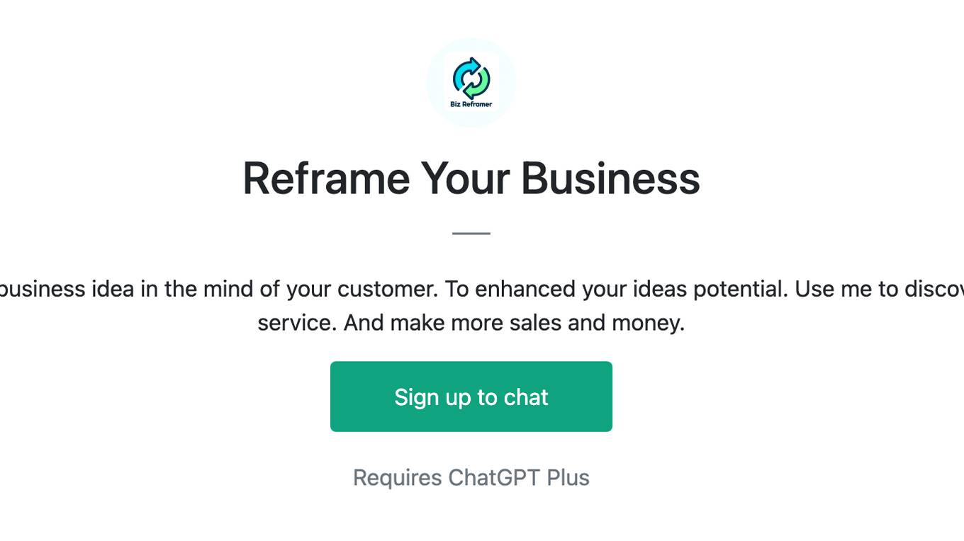 Reframe Your Business Screenshot