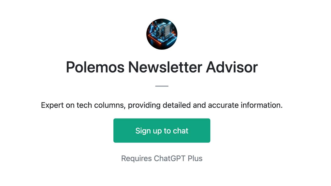 Polemos Newsletter Advisor Screenshot