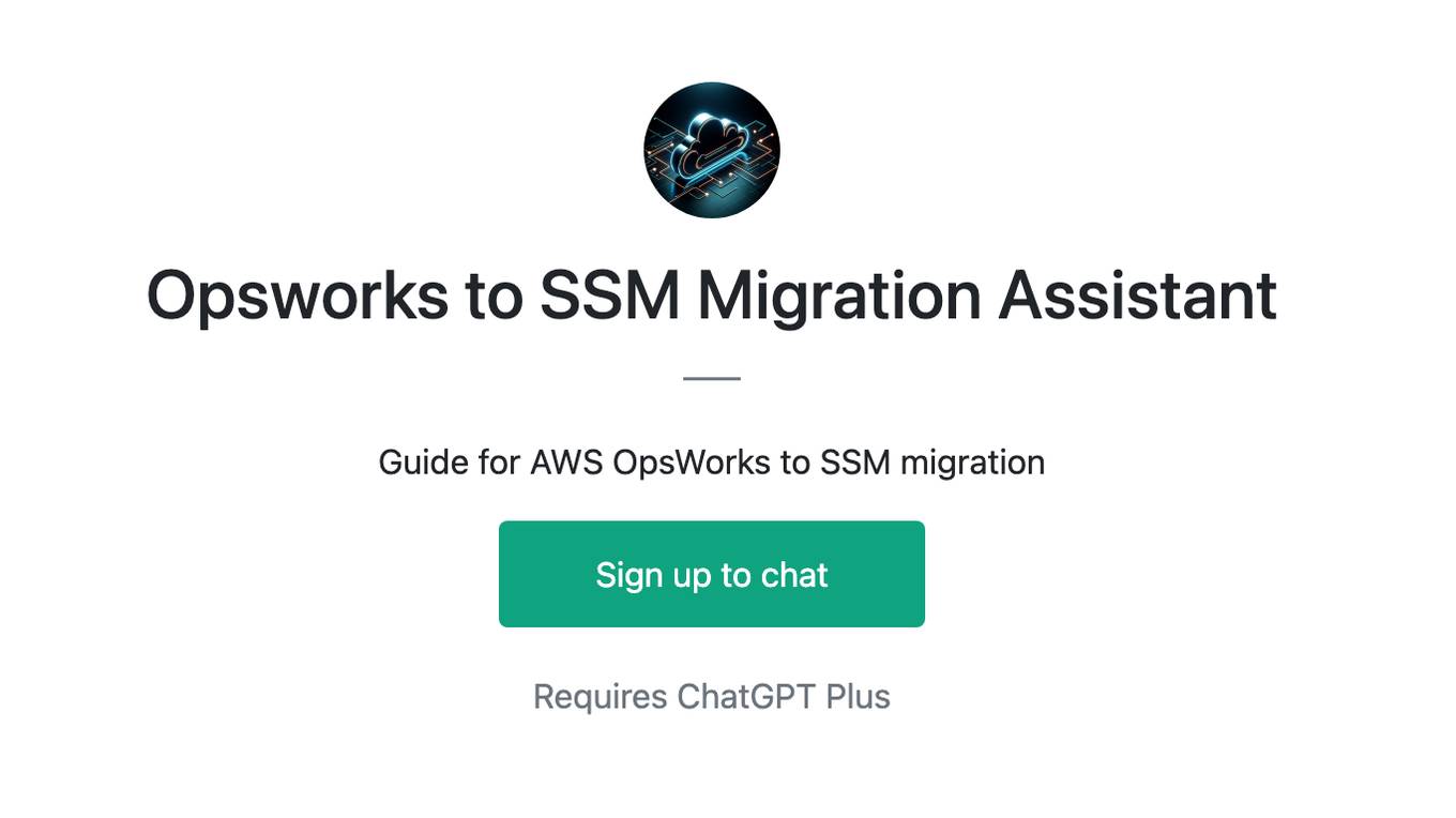 Opsworks to SSM Migration Assistant Screenshot