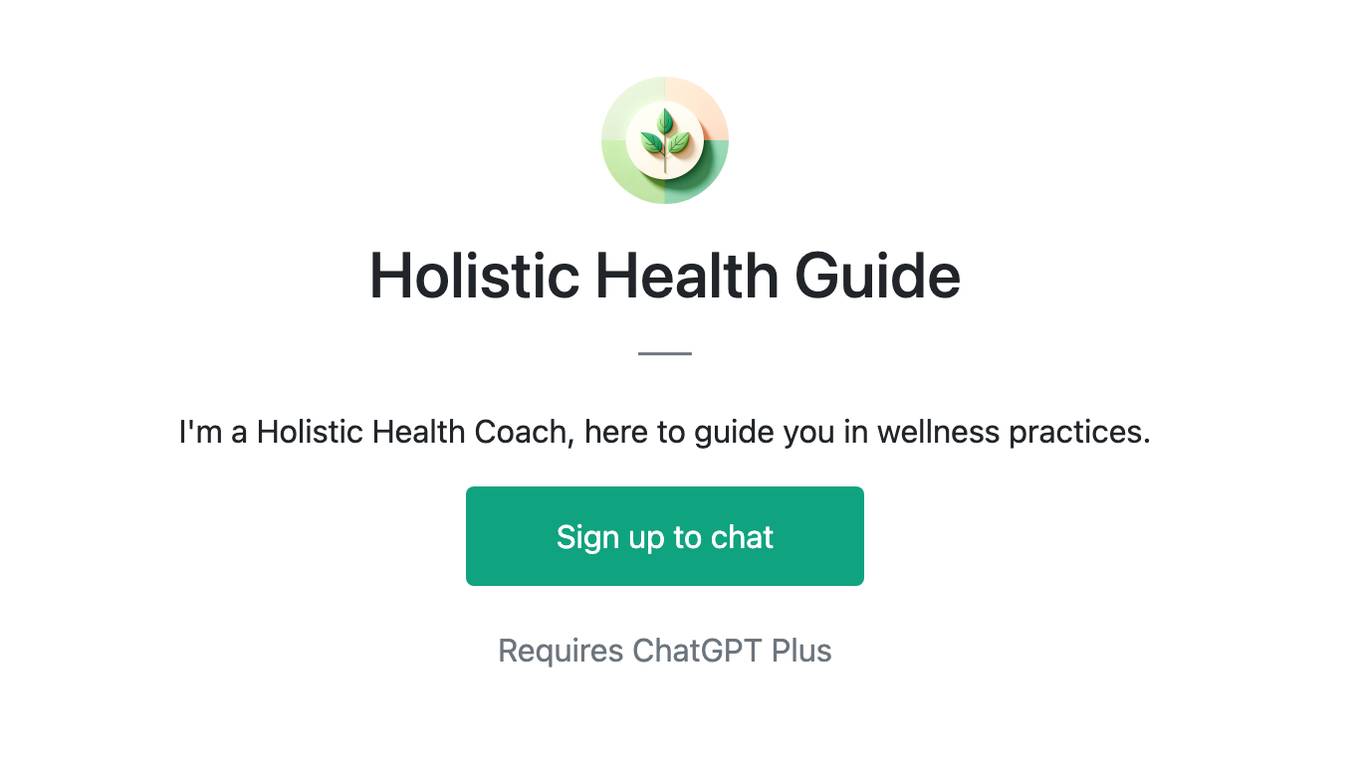 Holistic Health Guide Screenshot