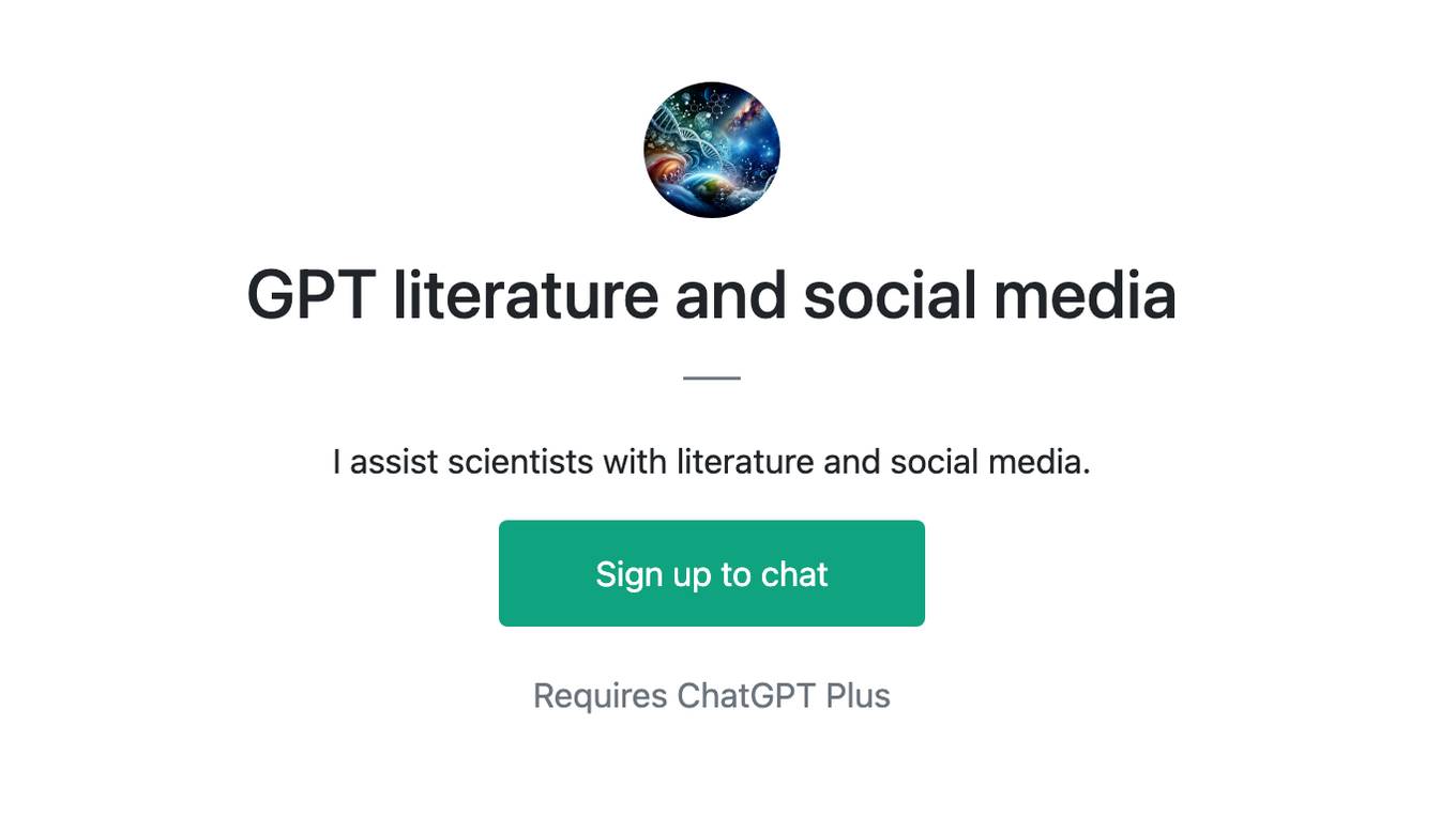 GPT literature and social media Screenshot