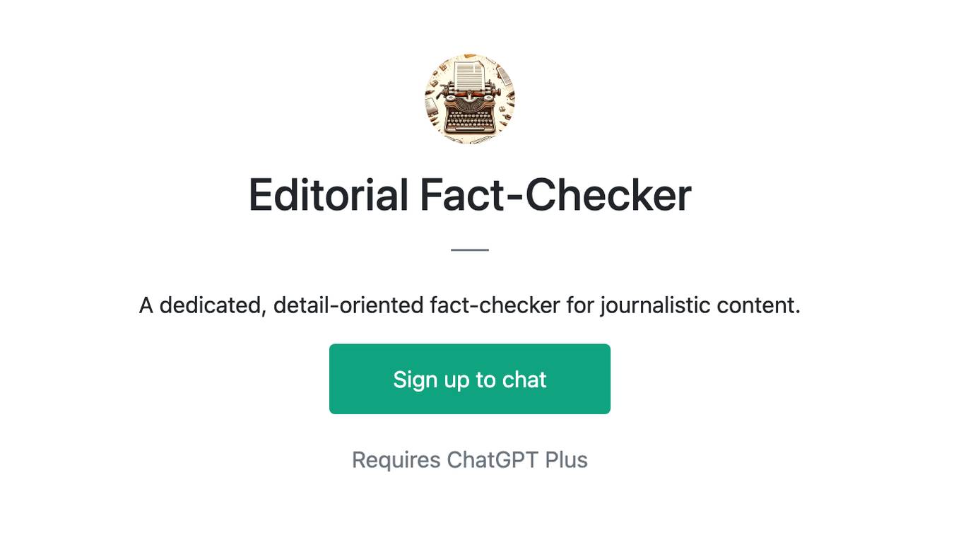 Editorial Fact-Checker Screenshot