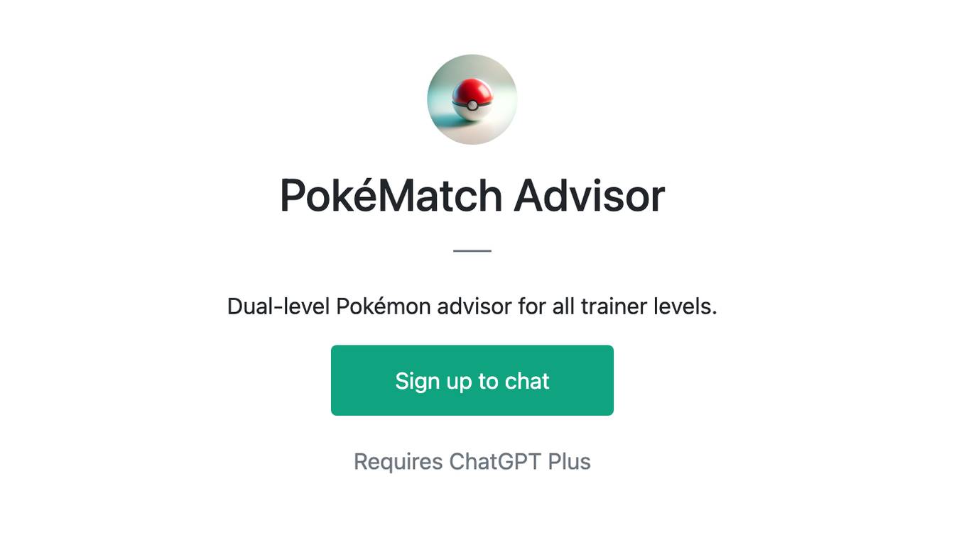 PokéMatch Advisor Screenshot