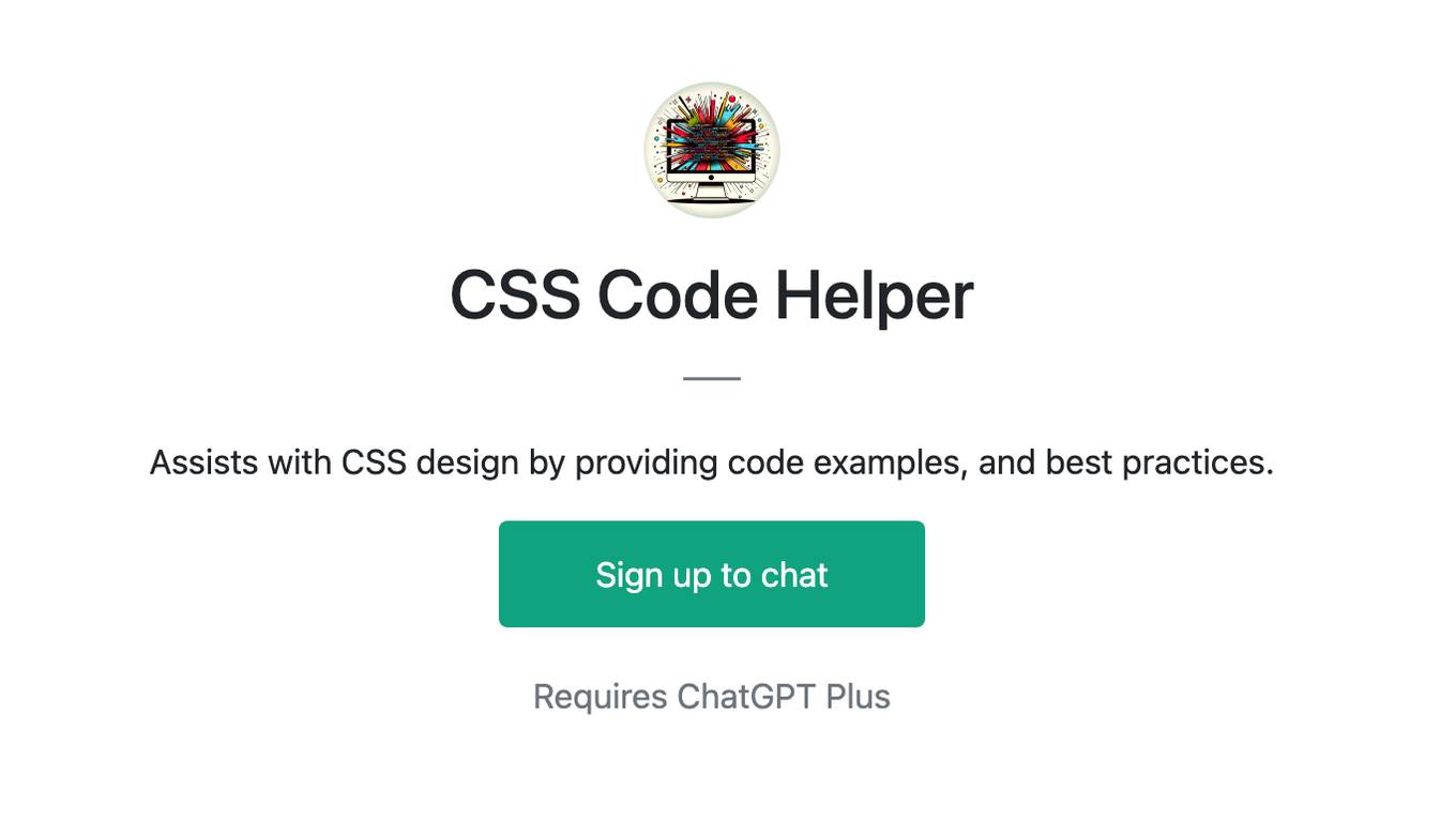 CSS Code Helper Screenshot