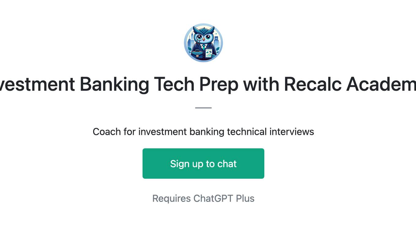 Investment Banking Tech Prep with Recalc Academy Screenshot