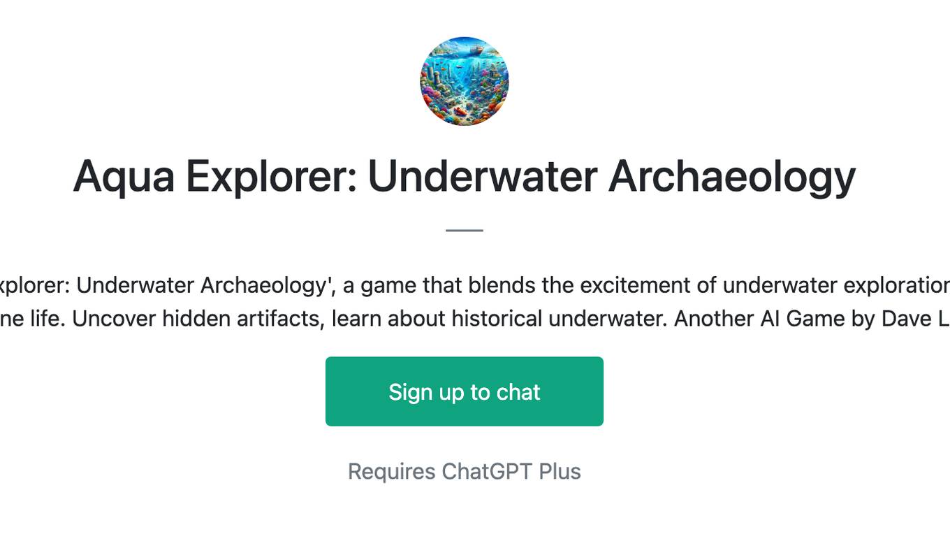 Aqua Explorer: Underwater Archaeology Screenshot