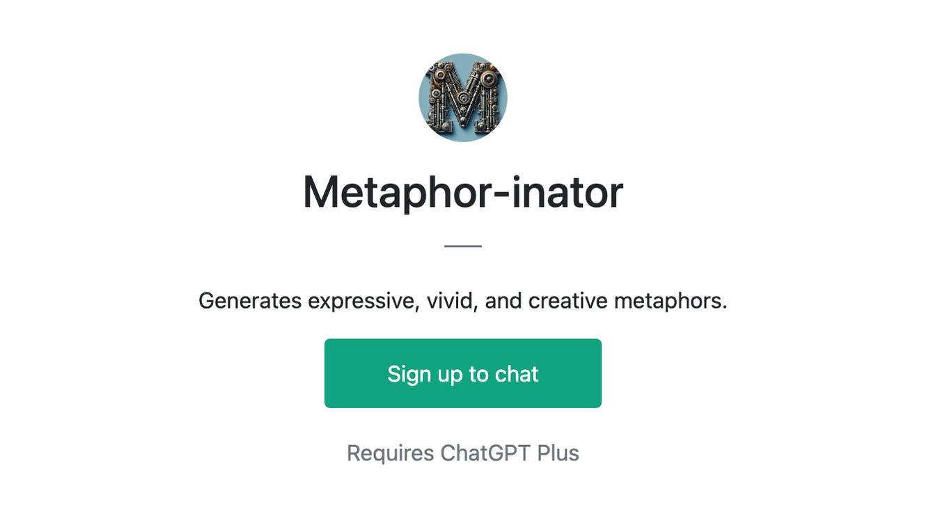 Metaphor-inator Screenshot