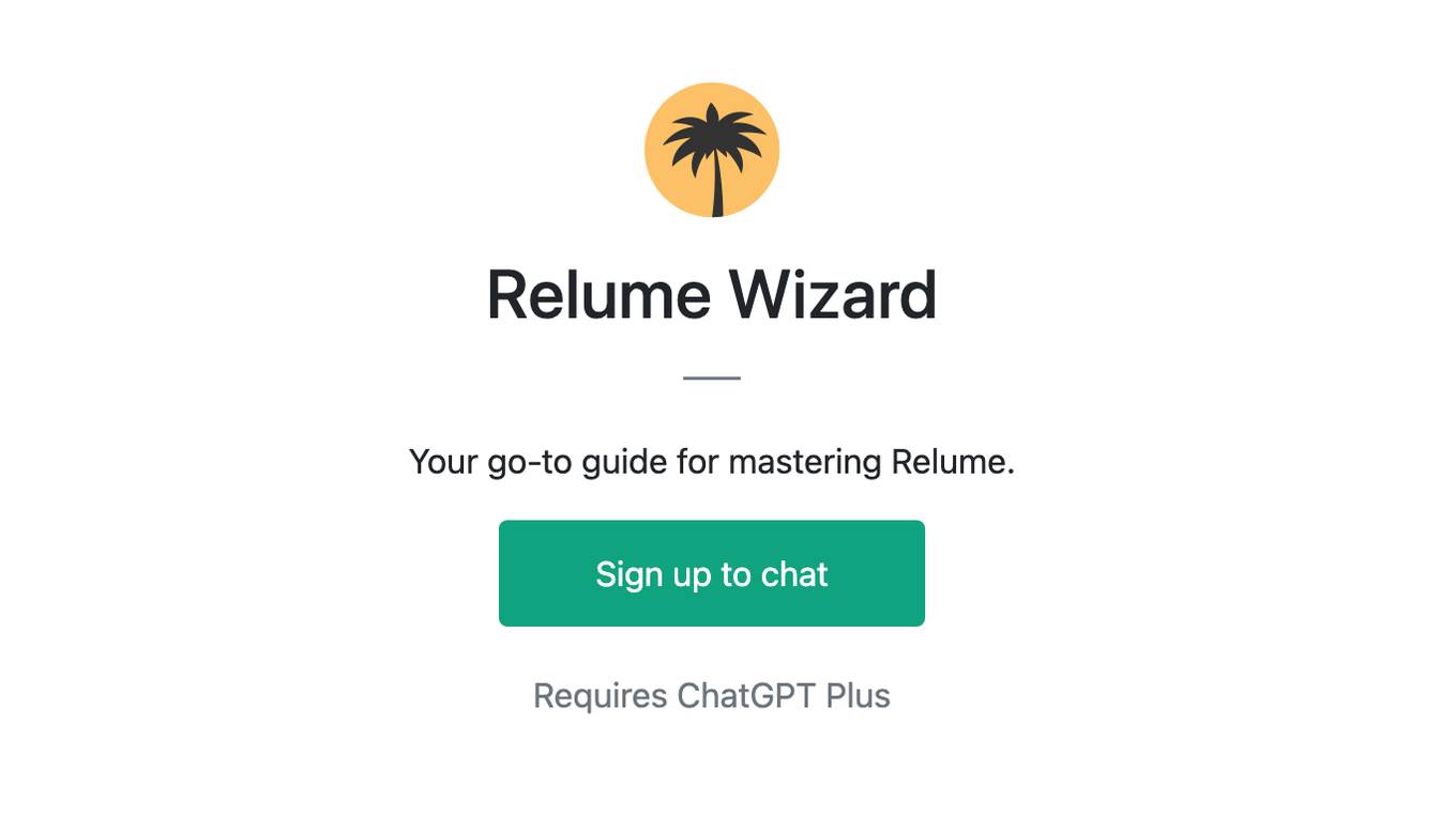 Relume Wizard Screenshot