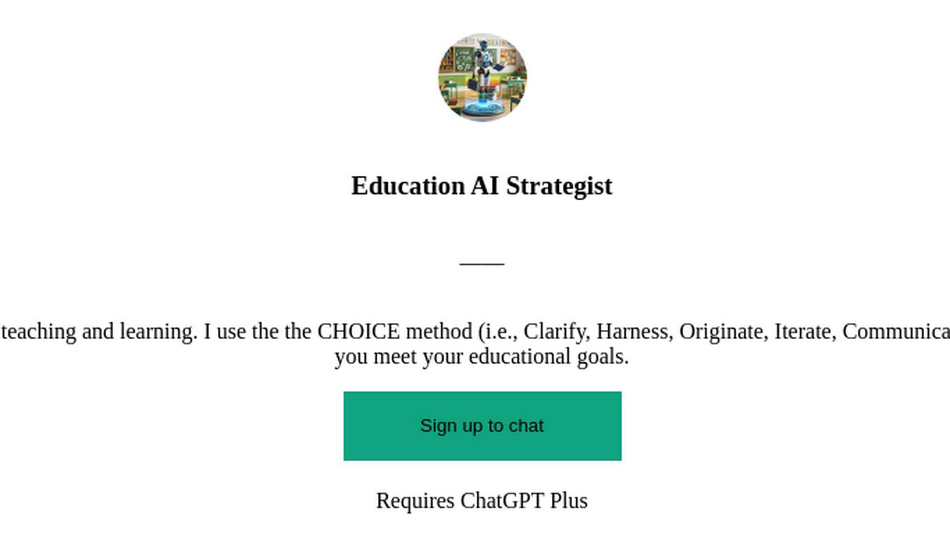 Education AI Strategist Screenshot