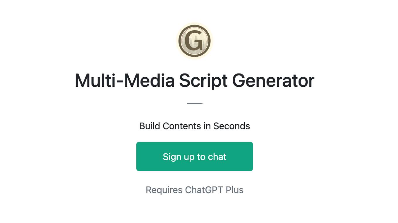 Multi-Media Script Generator Screenshot