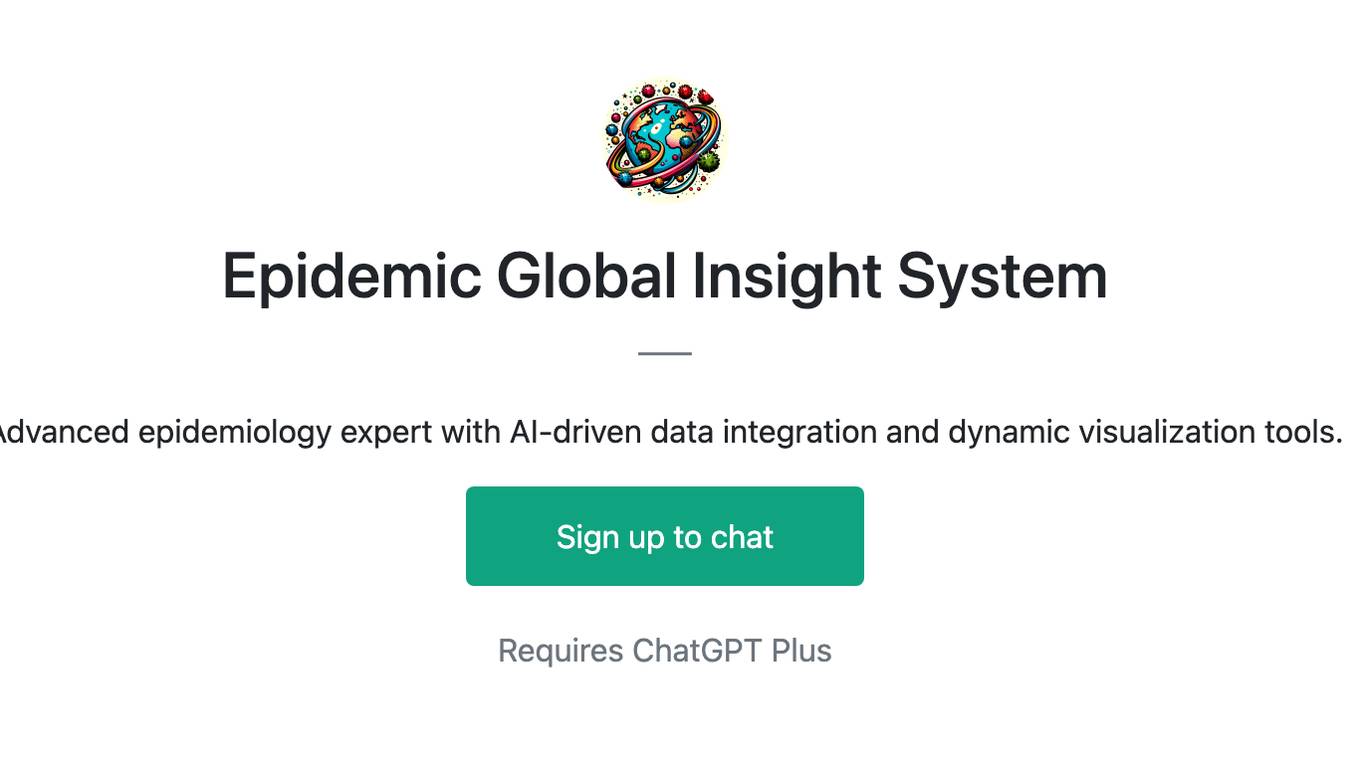 Epidemic Global Insight System Screenshot