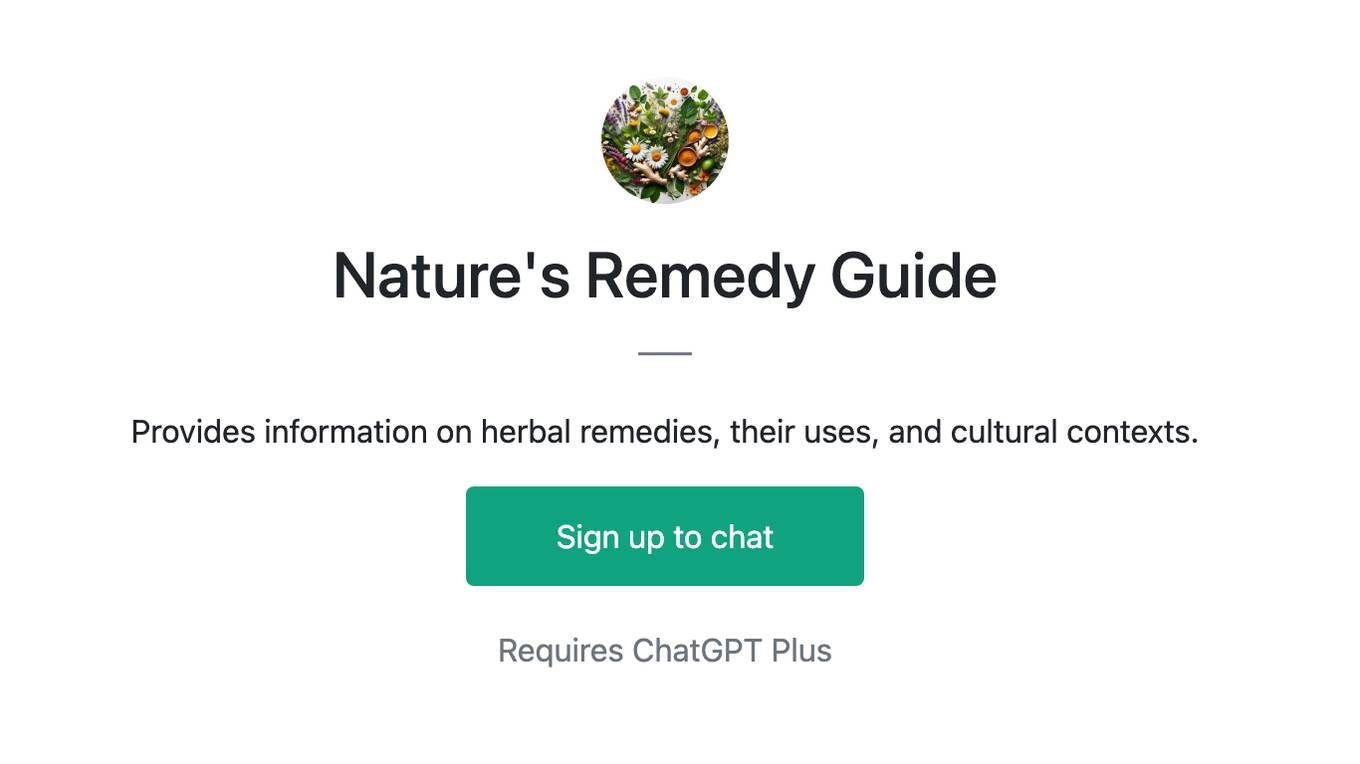 Nature's Remedy Guide Screenshot