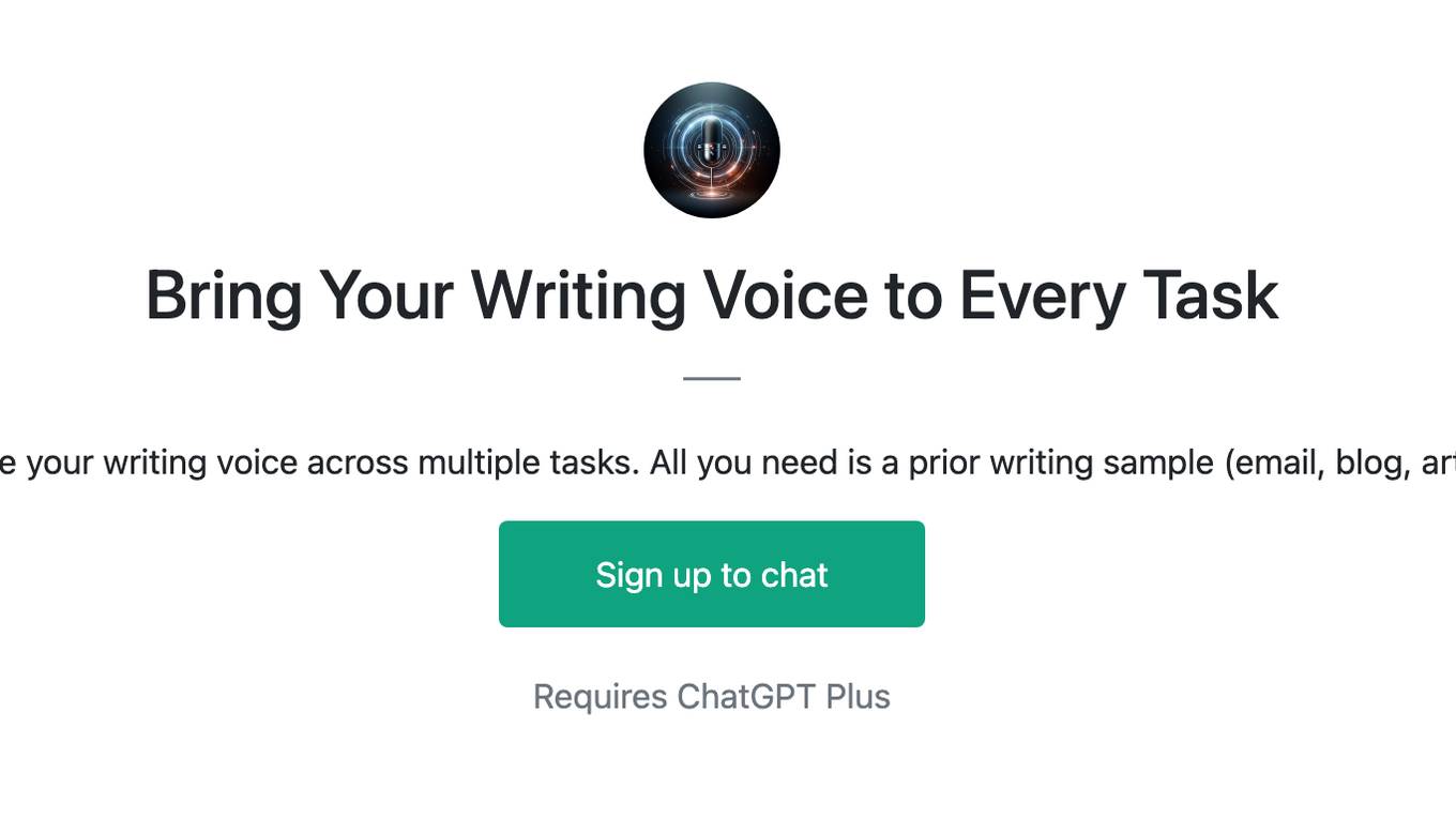 Bring Your Writing Voice to Every Task Screenshot