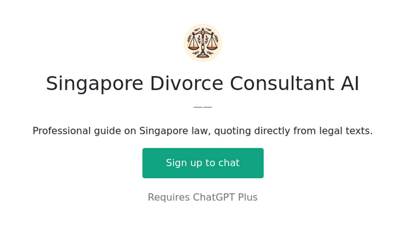 Singapore Divorce Consultant AI Screenshot