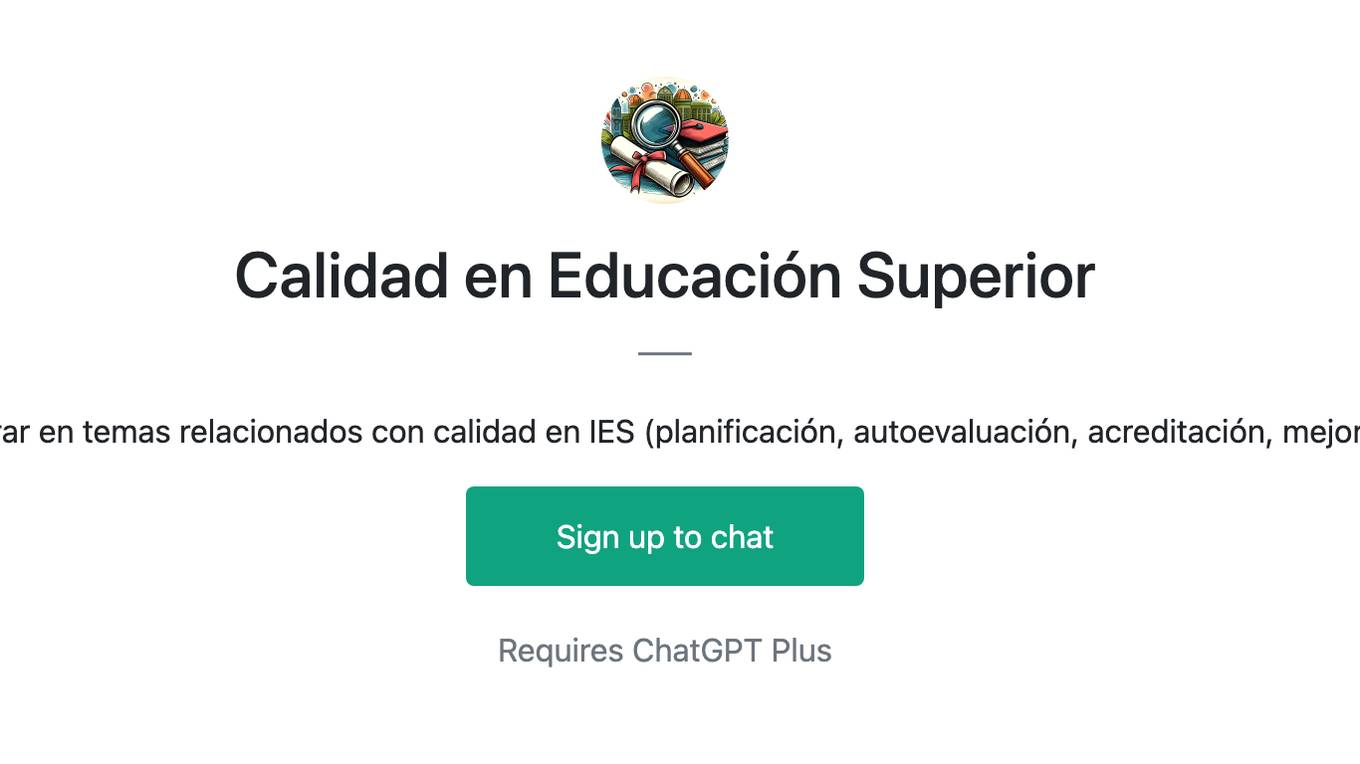 Calidad en Educación Superior Screenshot