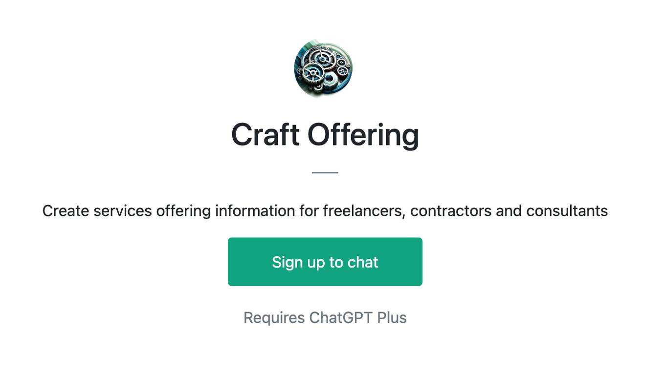 Craft Offering Screenshot