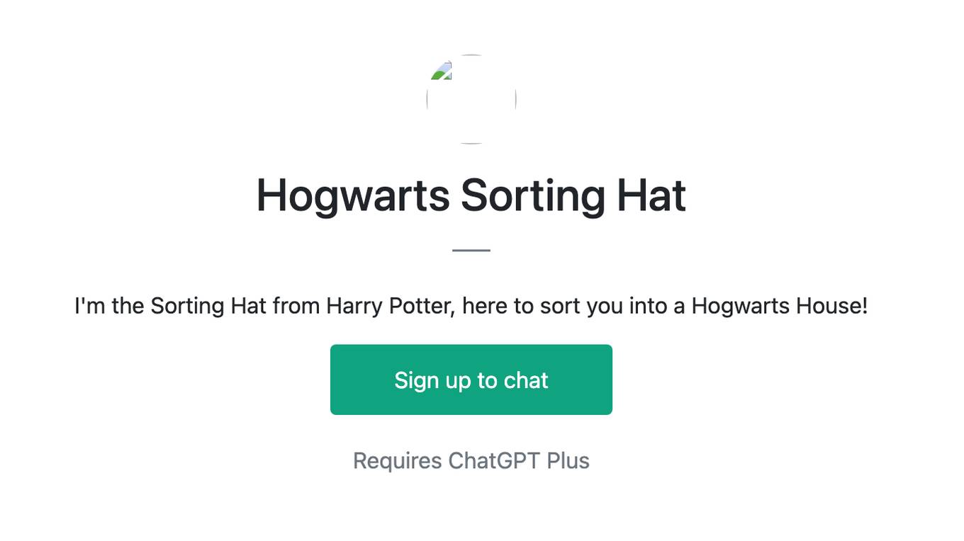 Hogwarts Sorting Hat Screenshot