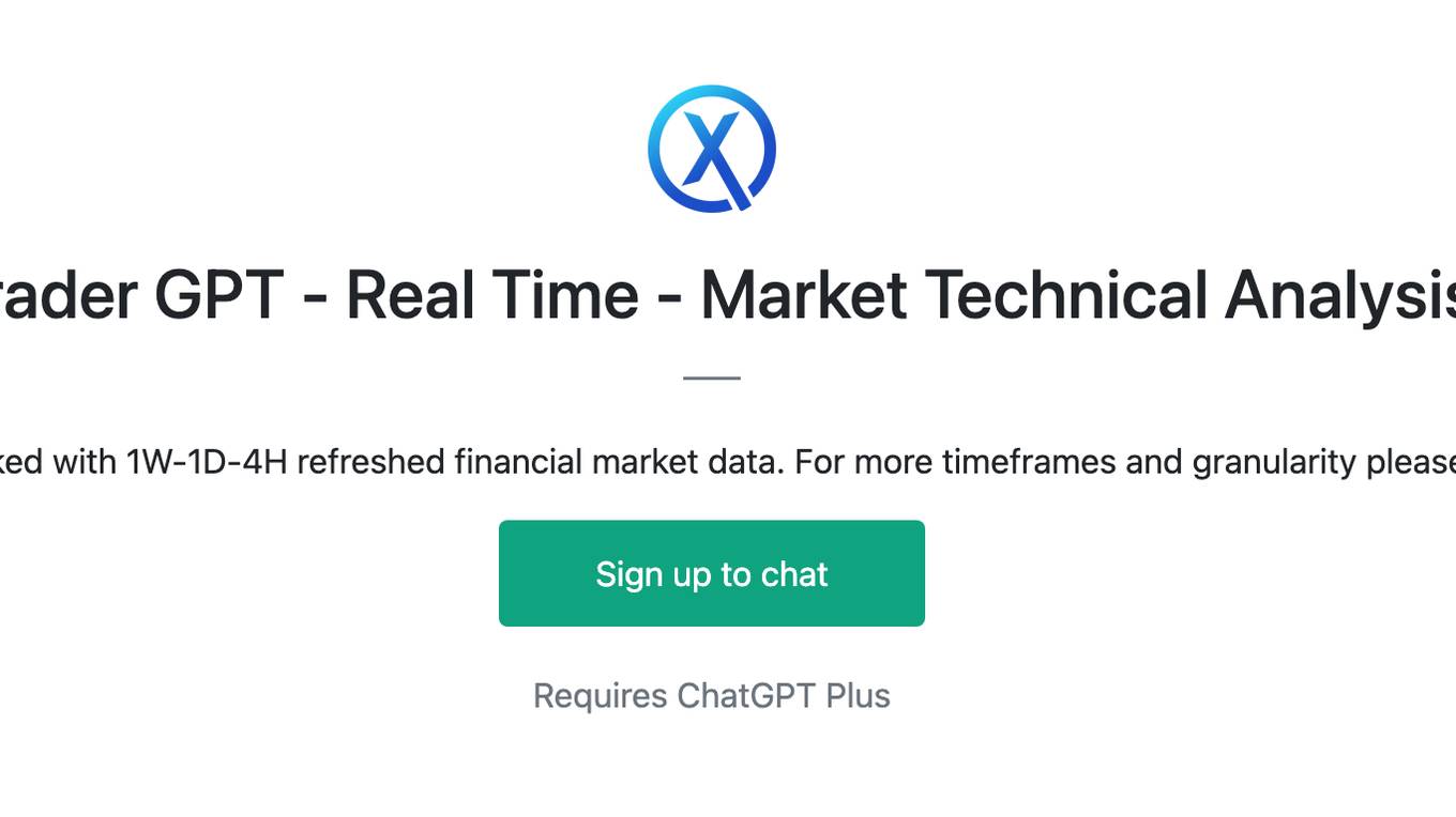 Trader GPT - Real Time - Market Technical Analysis Screenshot