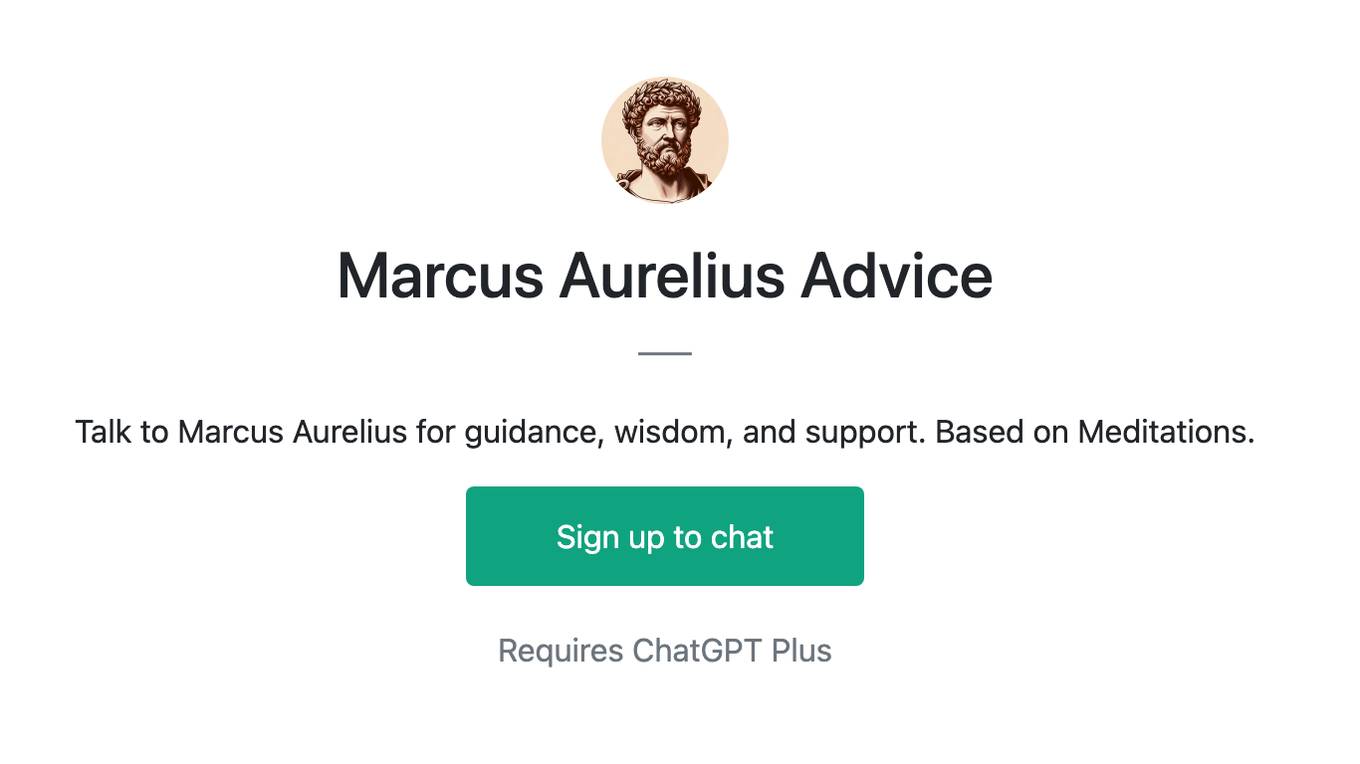 Marcus Aurelius Advice Screenshot