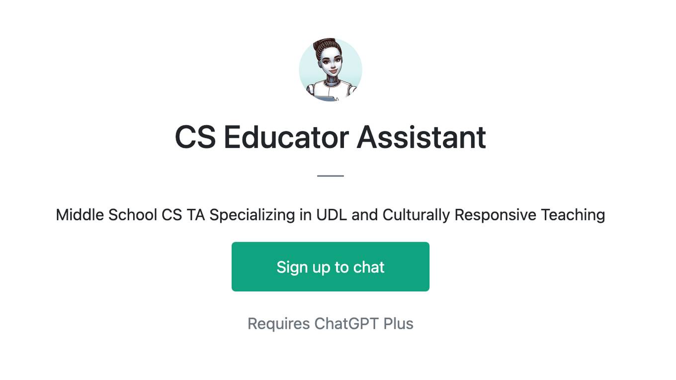 CS Educator Assistant Screenshot