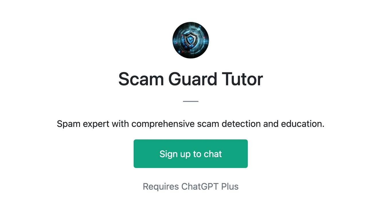 Scam Guard Tutor Screenshot