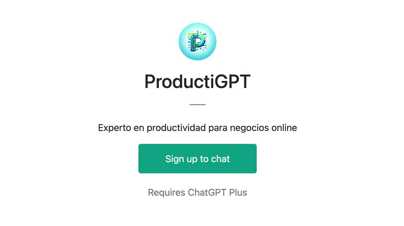 ProductiGPT Screenshot