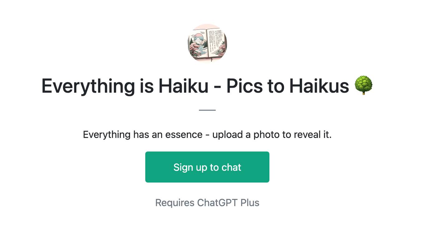 Everything is Haiku - Pics to Haikus 🌳 Screenshot