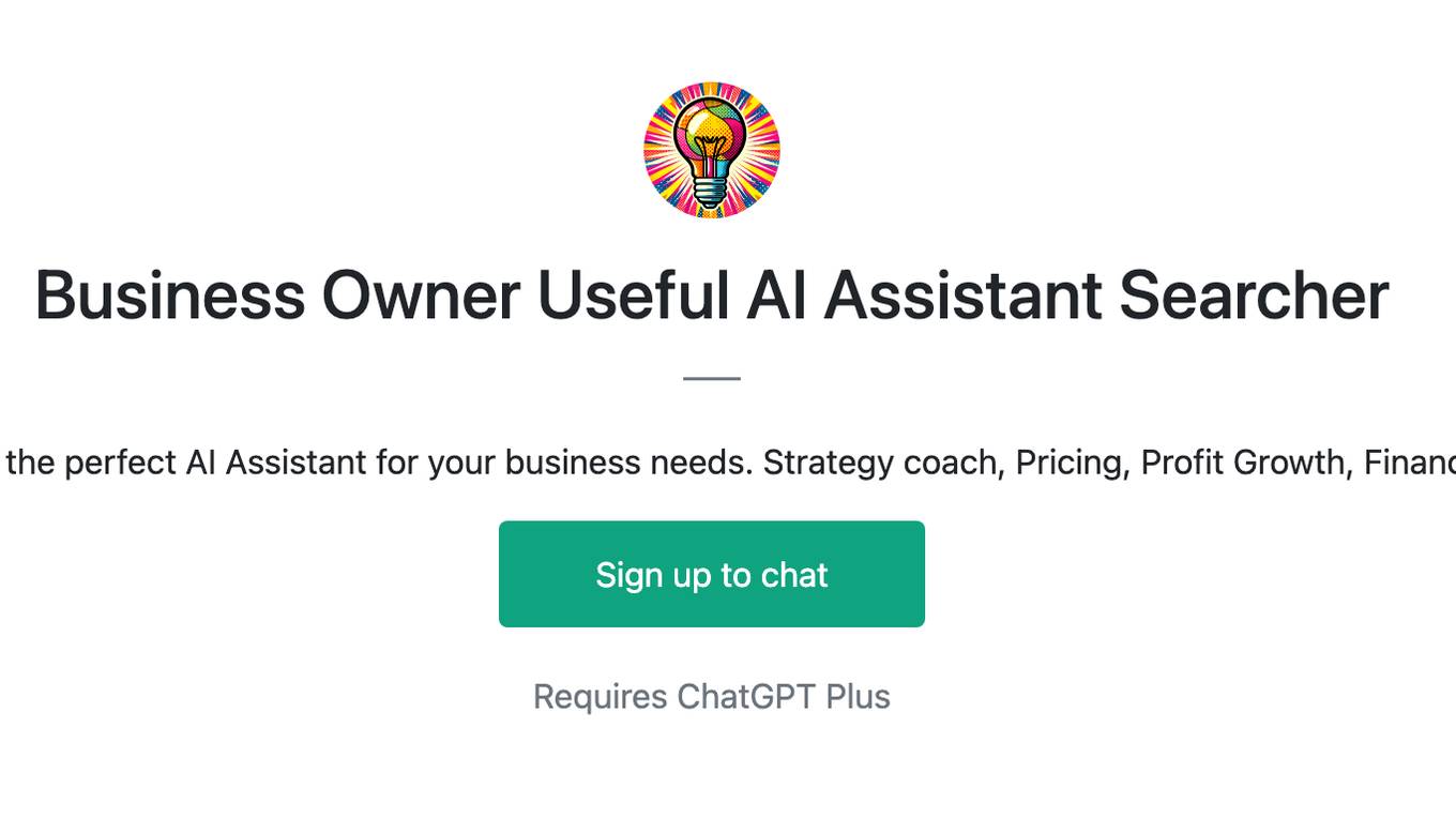 Business Owner Useful AI Assistant Searcher Screenshot