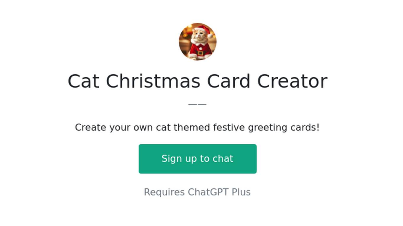 Cat Christmas Card Creator Screenshot