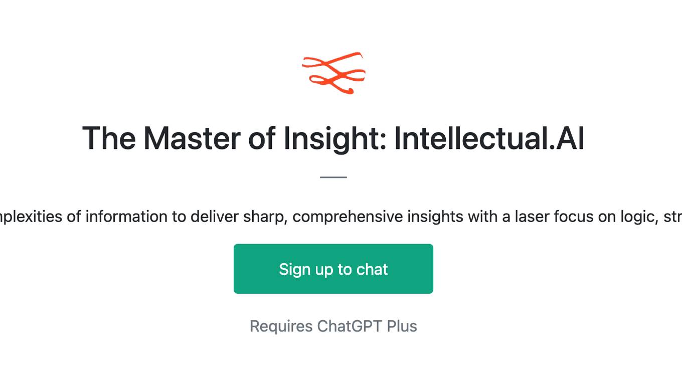 The Master of Insight: Intellectual.AI Screenshot