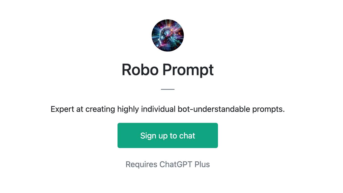 Robo Prompt Screenshot