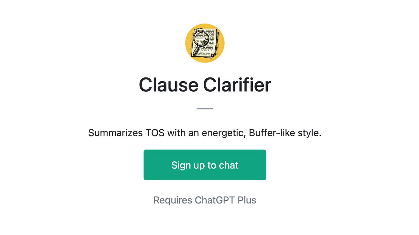 Clause Clarifier Screenshot