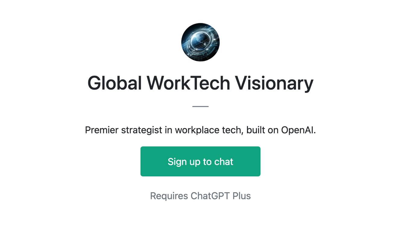 Global WorkTech Visionary Screenshot