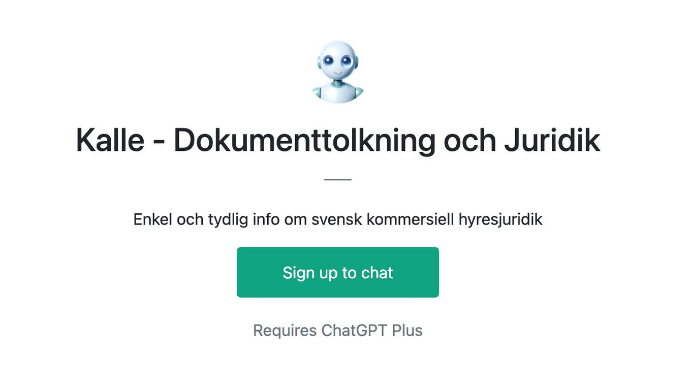 Kalle - Dokumenttolkning och Juridik Screenshot