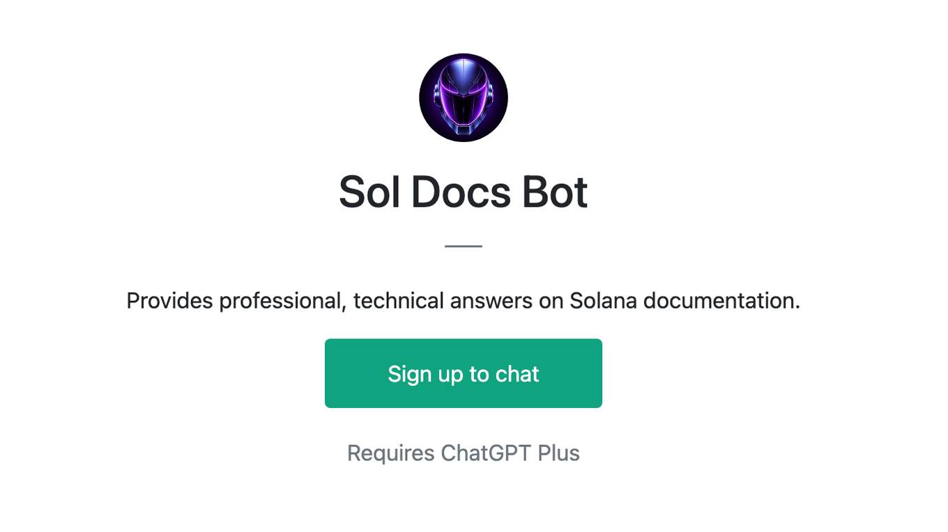 Sol Docs Bot Screenshot