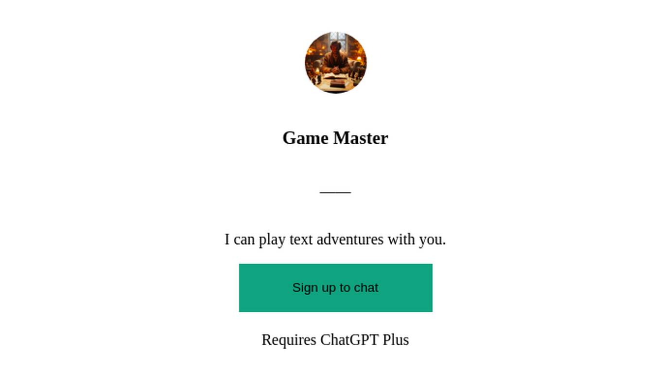 Game Master Screenshot