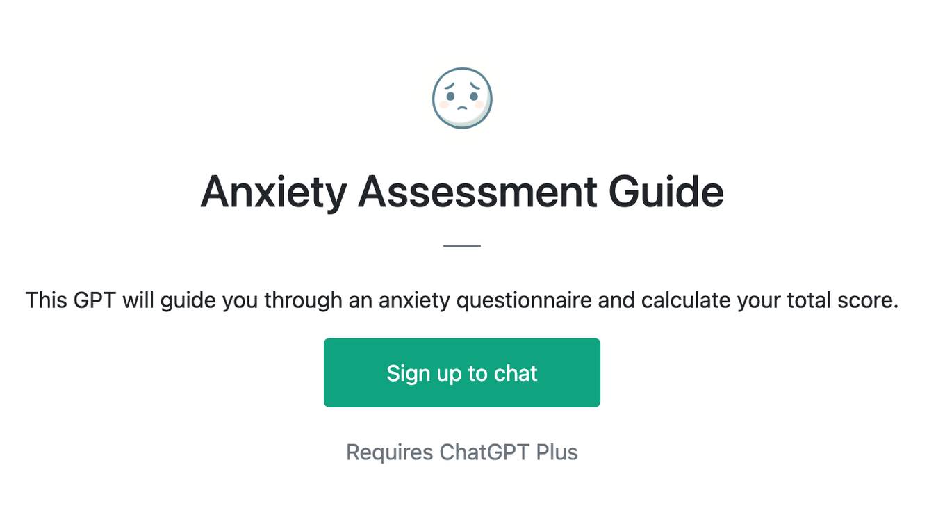 Anxiety Assessment Guide Screenshot