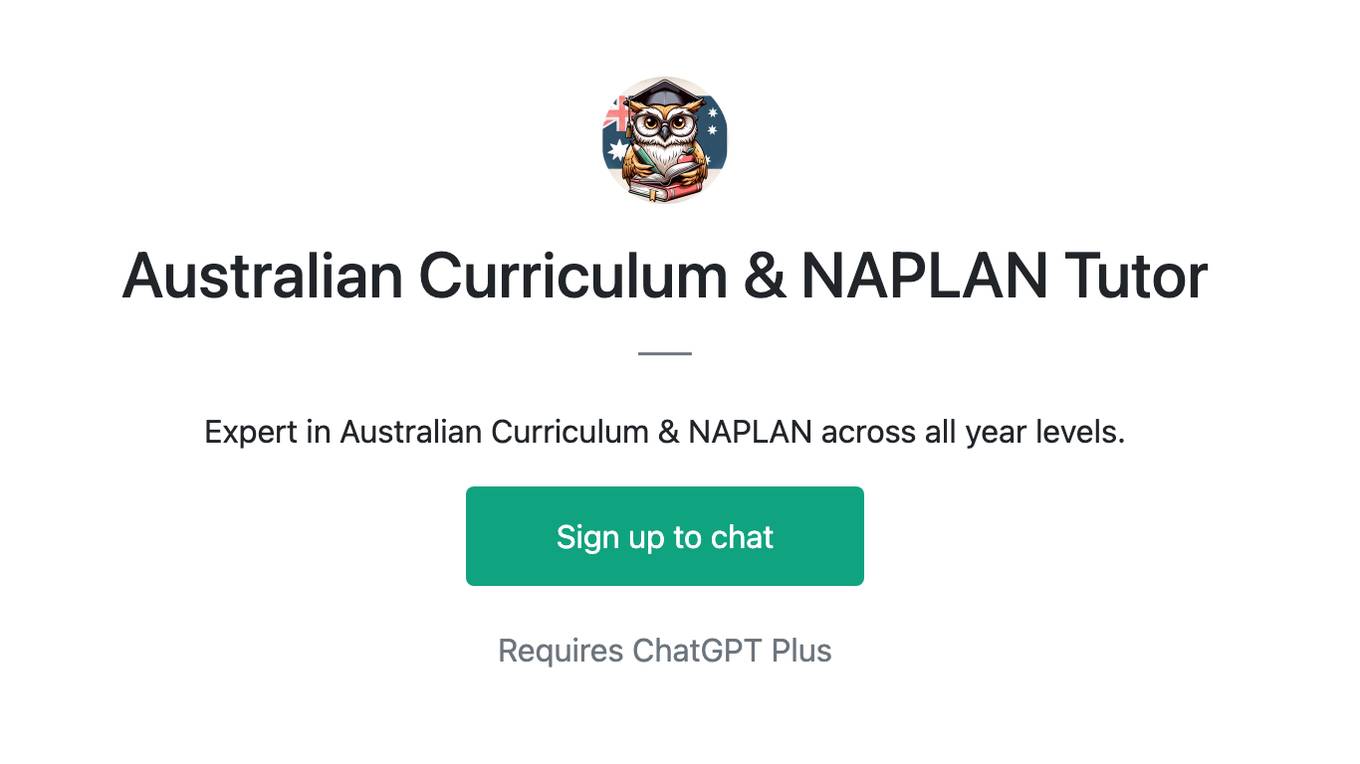 Australian Curriculum & NAPLAN Tutor Screenshot