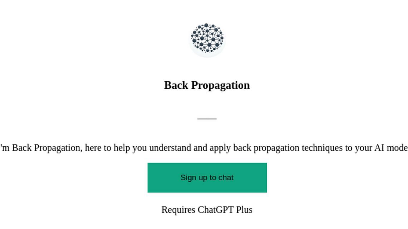 Back Propagation Screenshot