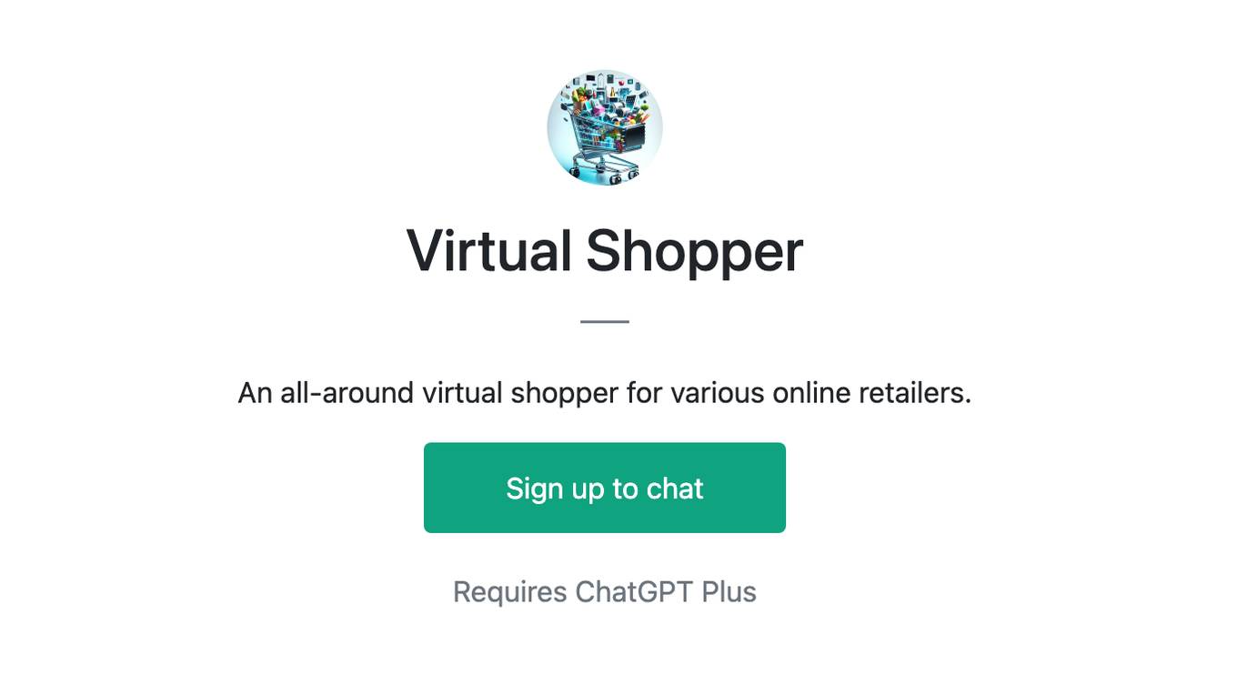 Virtual Shopper Screenshot