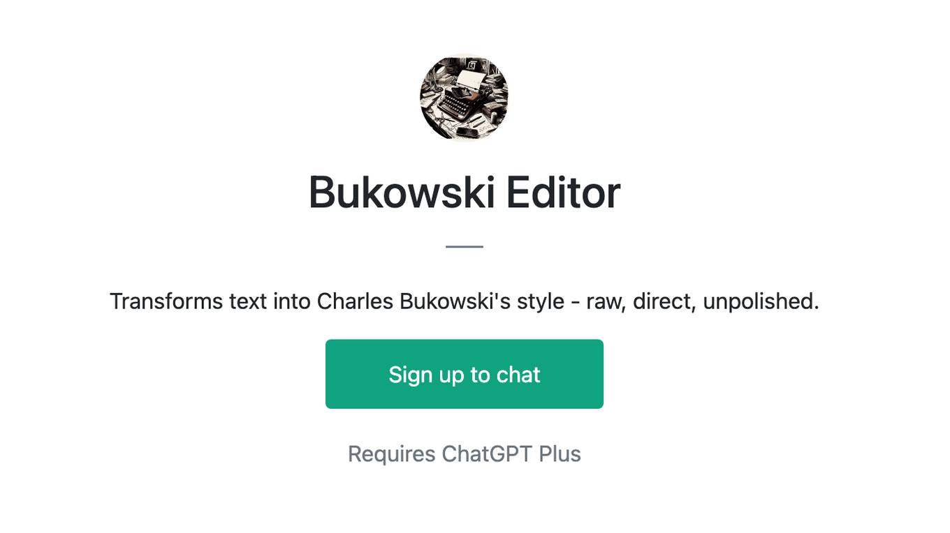 Bukowski Editor Screenshot