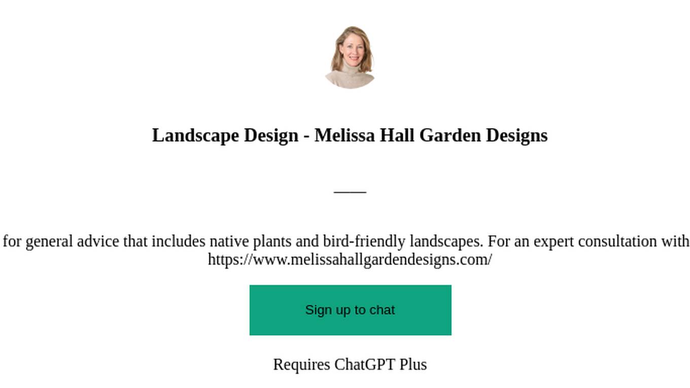 Landscape Design - Melissa Hall Garden Designs Screenshot