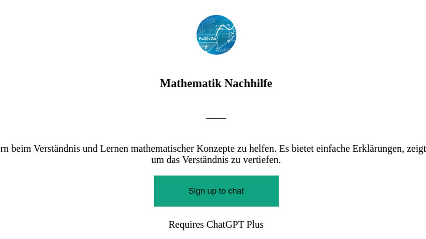 Mathematik Nachhilfe Screenshot