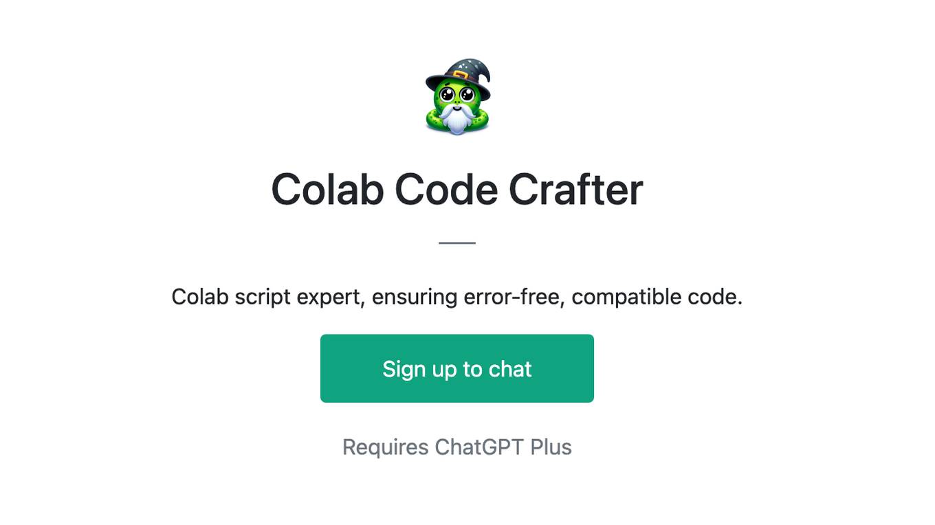 Colab Code Crafter Screenshot